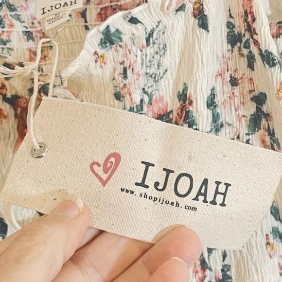 Ijoah Dress Womens Medium Maxi Boho Tiered Adjustable Straps‎ Pockets Floral - Picture 4 of 16